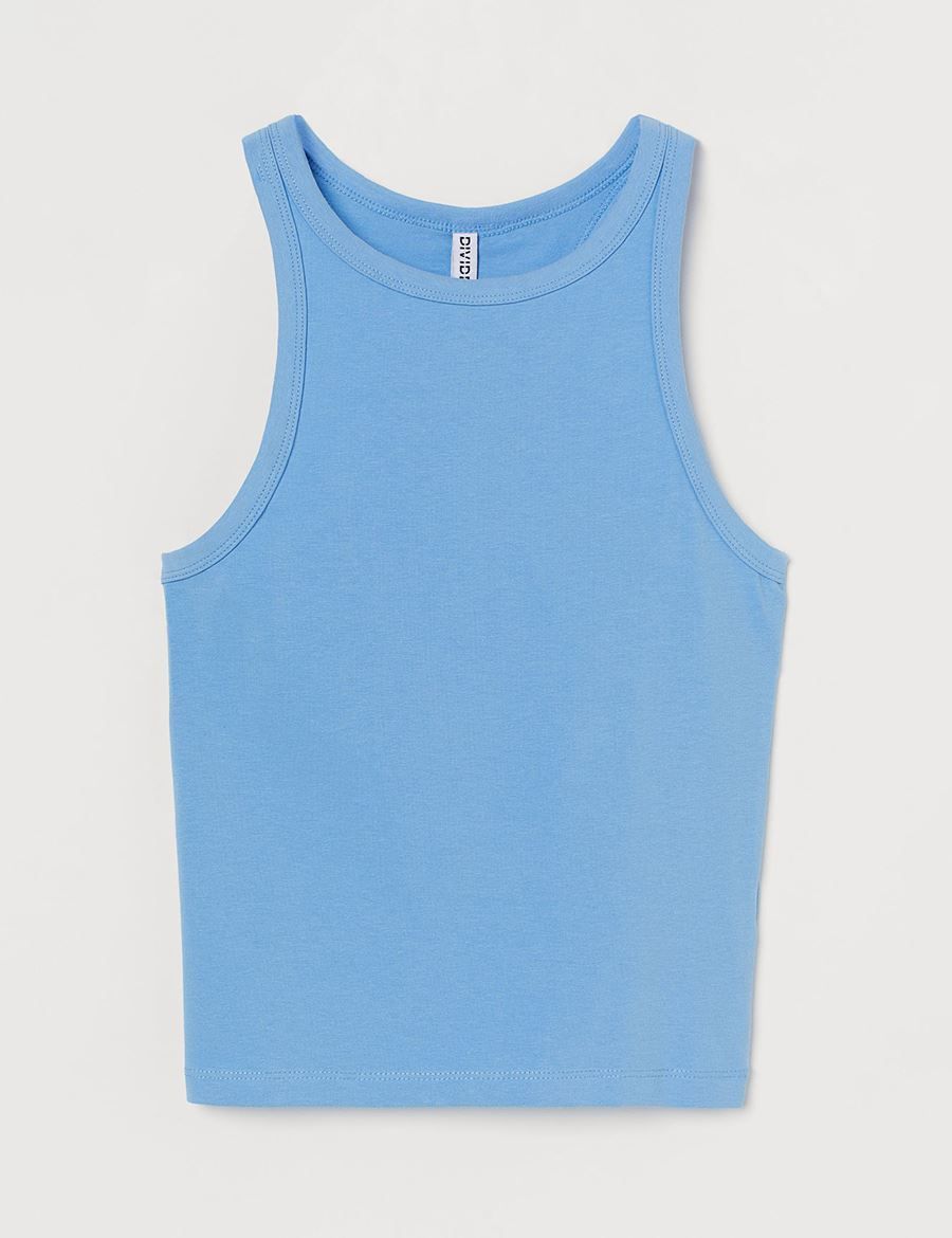 Picture of Blue Sleeveless Blouse