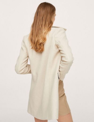 Picture of Plain Collar Woolen Coat